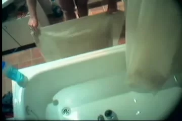 Nude Shower Hidden - Hidden Cam Mature Woman Masturbates in Shower