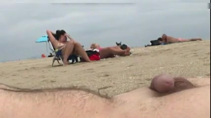 Flashing Tits At Beach - Flashing dick at the beach and ejaculating in public